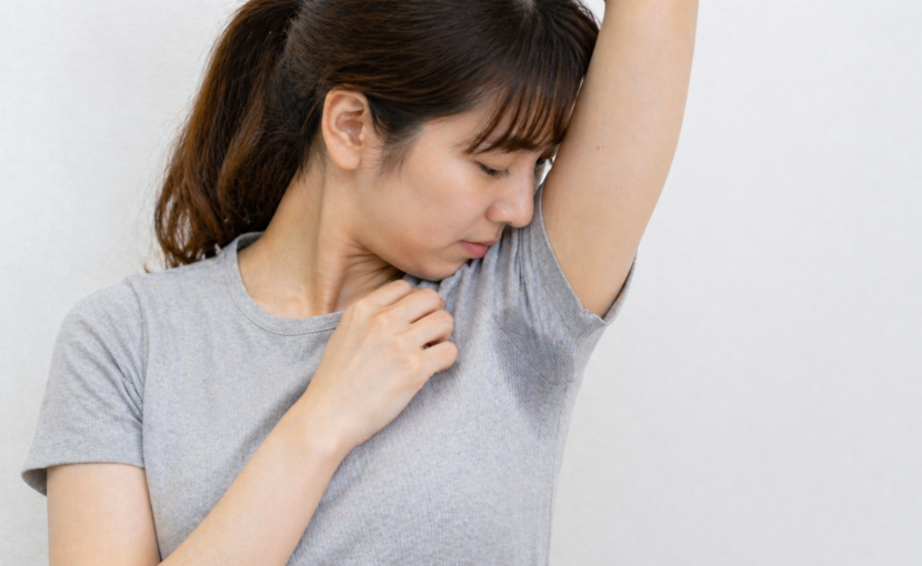 ワキ汗を気にする女性